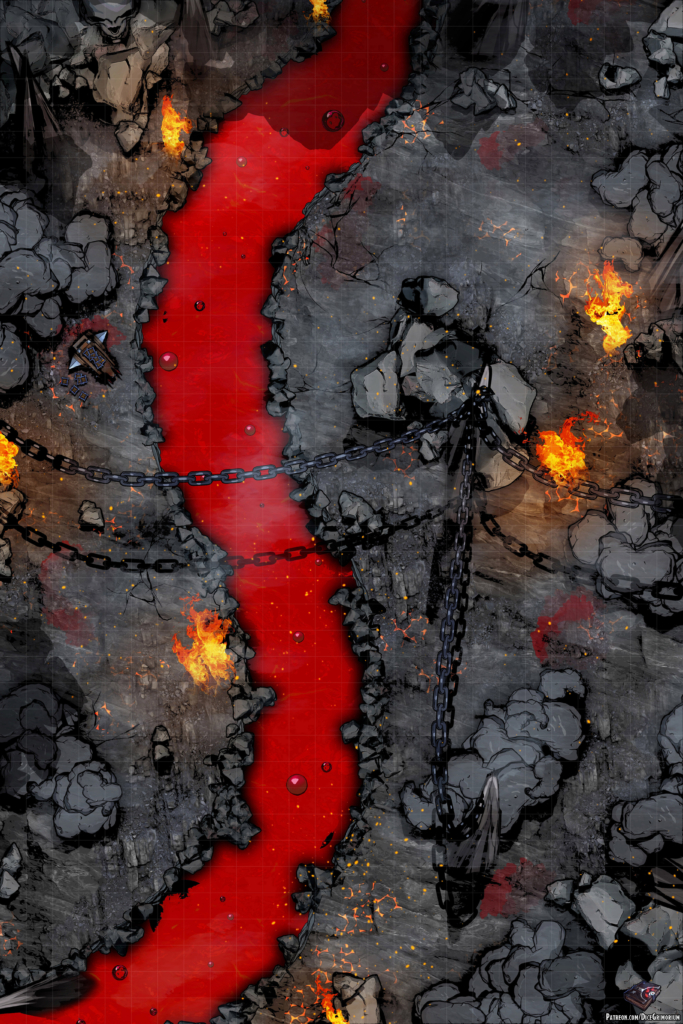 Hellish Path D&D Battle Map