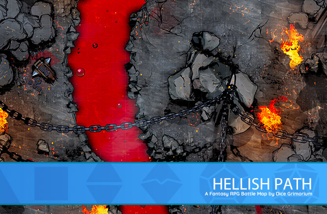 Hellish Path D&D Battle Map Banner