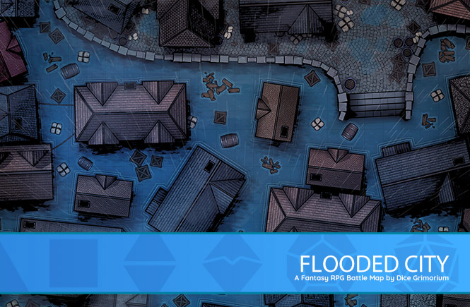 Flooded City D&D Battle Map Banner