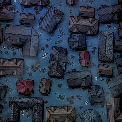 Flooded City D&D Battle Map Thumb