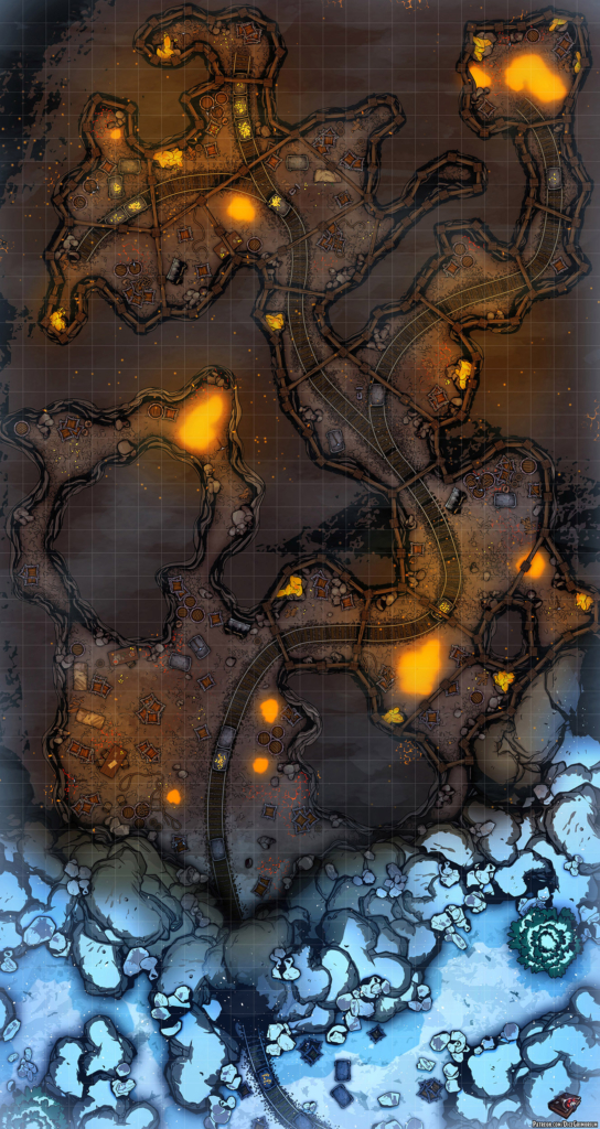 Mountain Gold Mine D&D Battle Map