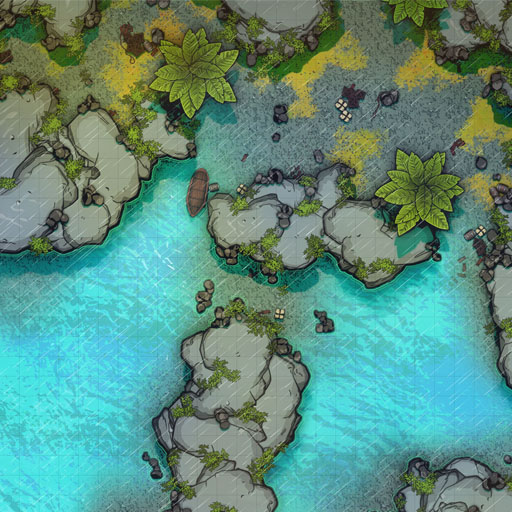 Rocky Coast D&D Battle Map Thumb