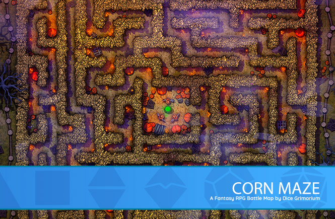 Corn Maze D&D Battle Map Banner