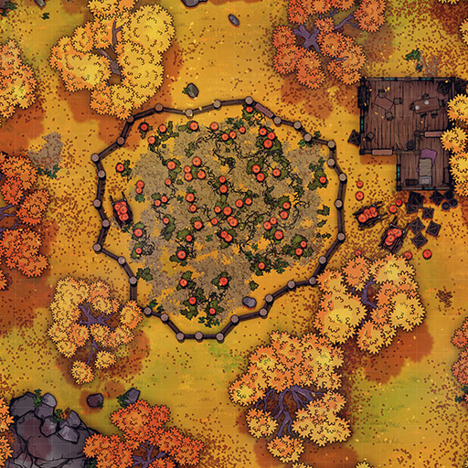 Forest Pumpkin Patch D&D Battle Map Thumb