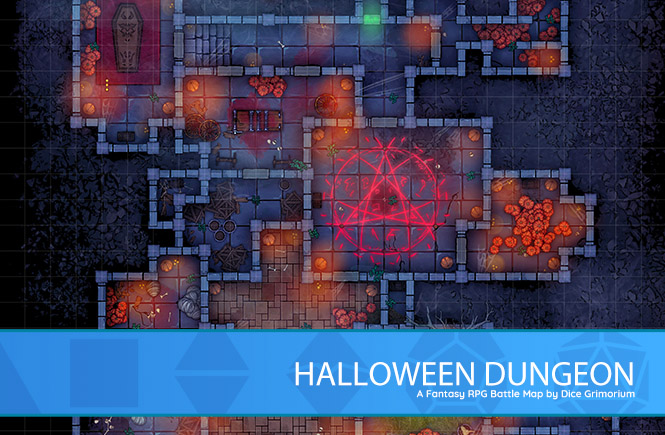 Halloween Dungeon D&D Battle Map Banner