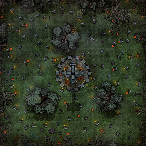 Pumpkin Commander Graveyard D&D Battle Map Thumb