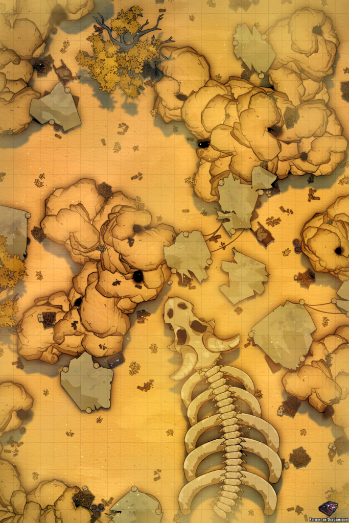 Desert Hideout D&D Battle Map