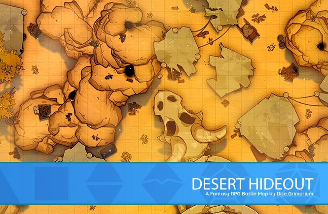 Desert Hideout D&D Battle Map Banner