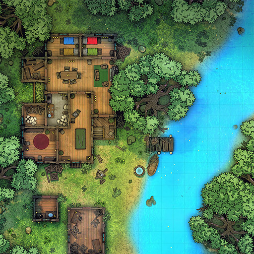 Riverside Cabin D&D Battle Map Thumb