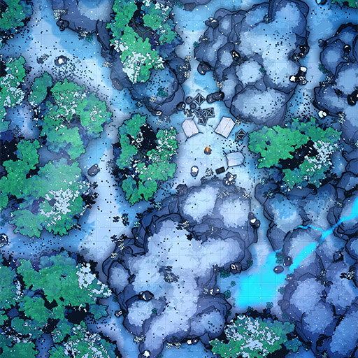 Snowy Forest Vol. 5 D&D Battle Map Thumb