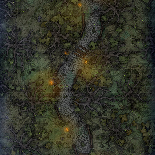 Swamp Path Vol. 3 D&D Battle Map Thumb