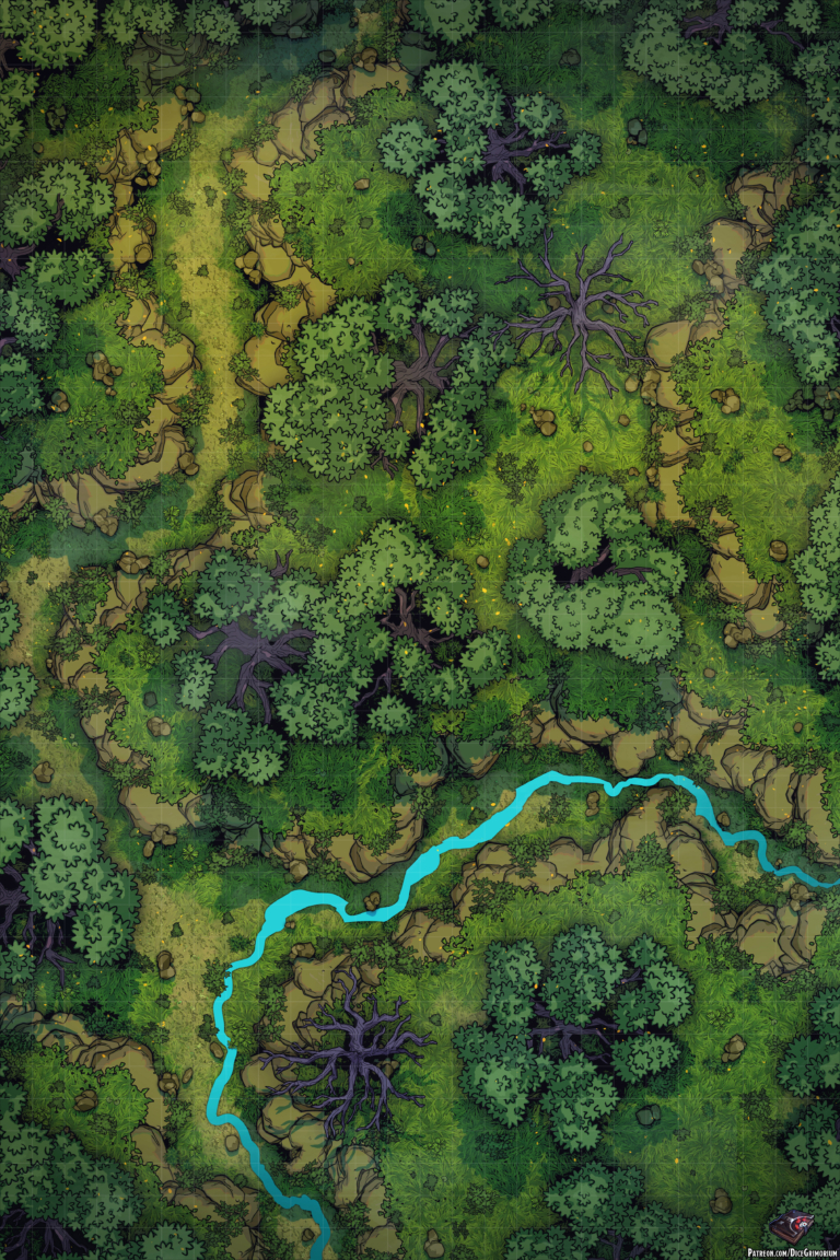 Forest Path Vol. 9 - D&D Map for Roll20 And Tabletop - Dice Grimorium