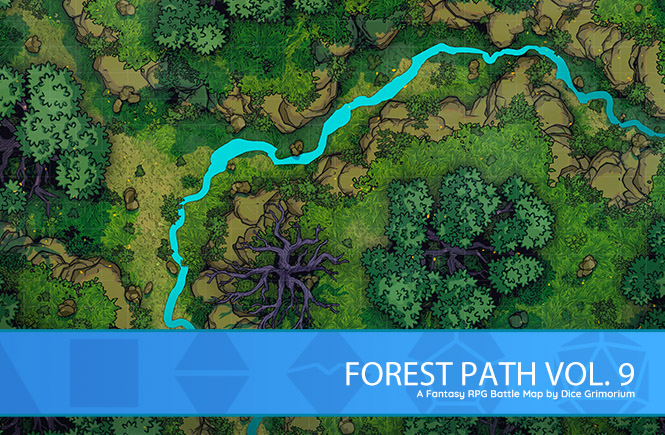 Forest Path D&D Battle Map Banner