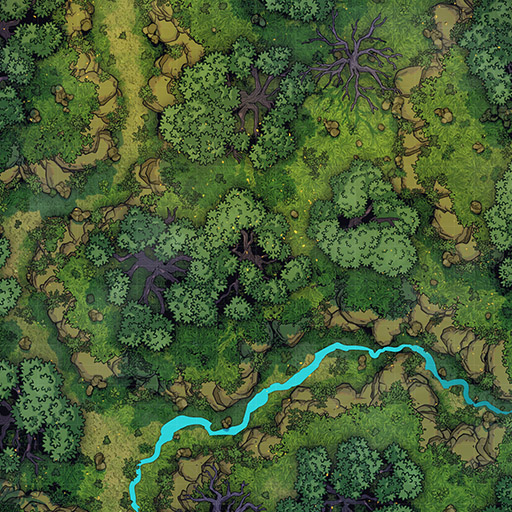 Forest Path Vol. 9 D&D Battle Map Thumb