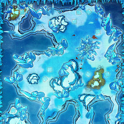 Ice Dragon Cave D&D Battle Map Thumb