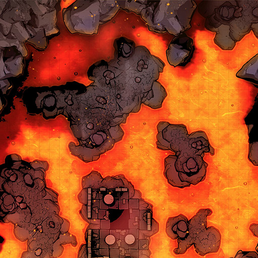 Volcanic Path Vol5 D&D Battle Map Thumb