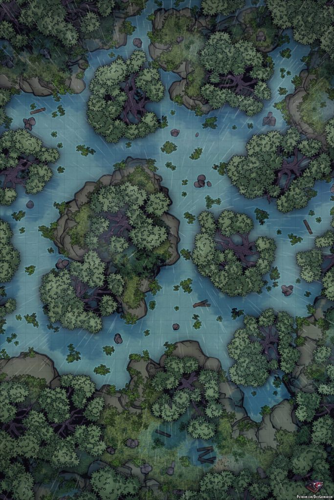 Flooded Forest Vol2 D&D Battle Map