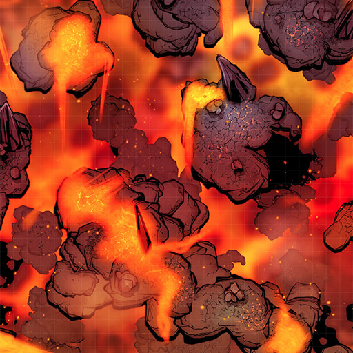 Floating Lava Islands D&D Battle Map Thumb