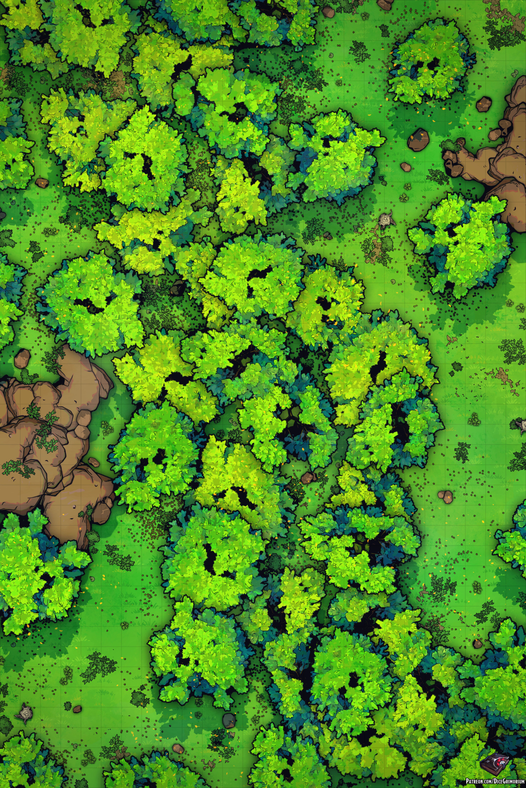 Forest Wilderness Vol.8 - D&D Map for Roll20 And Tabletop - Dice Grimorium