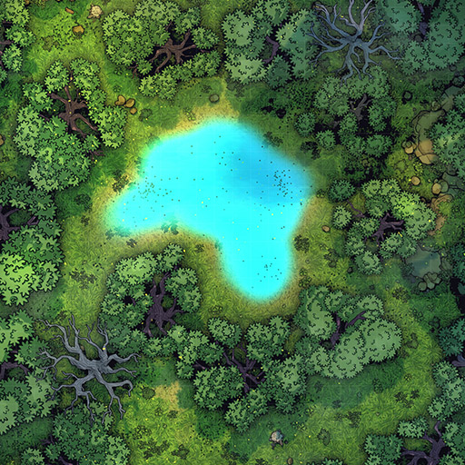 Forest Pond Vol.2 D&D Battle Map Thumb