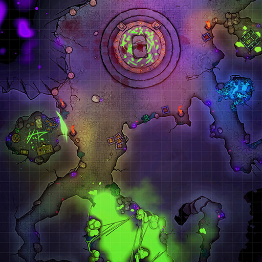 Insane Wizard Cave D&D Battle Map Thumb