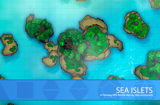 Sea Islets D&D Battle Map Banner