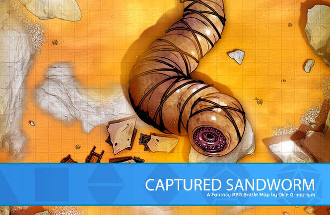 Captured Sadnworm D&D Battle Map Banner