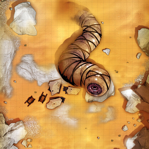 Captured Sandworm D&D Battle Map Thumb
