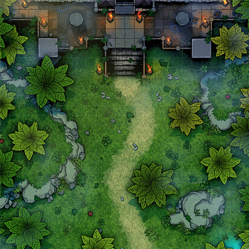 Jungle Dungeon Entrance D&D Battle Map Thumb