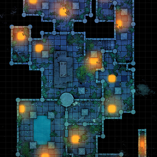Jungle Dungeon Tomb D&D Battle Map Thumb