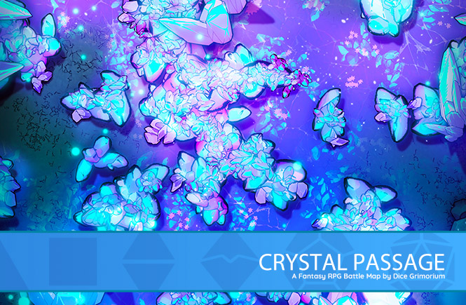 Crystal Passage D&D Battle Map Banner