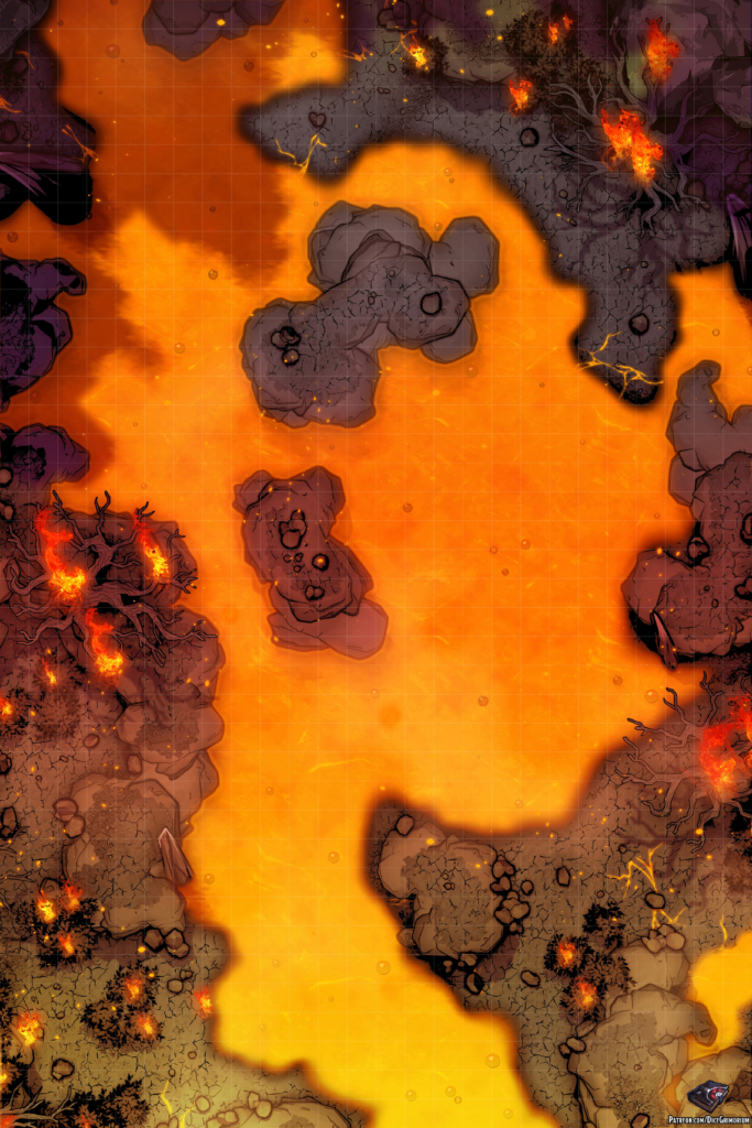 Volcanic Path Vol6 D&D Battle Map