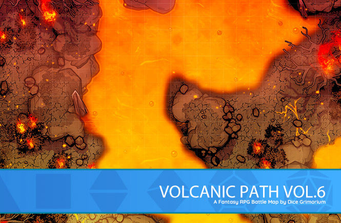 Volcanic Path Vol6 D&D Battle Map Banner