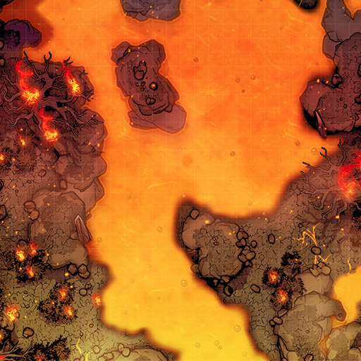 Volcanic Path D&D Battle Map Thumb