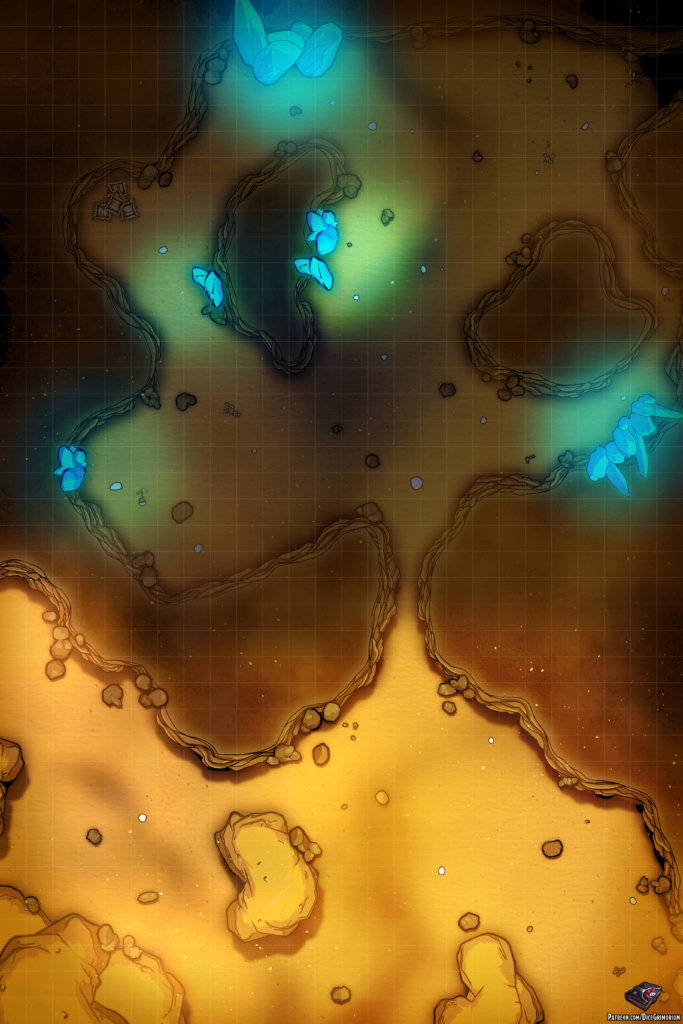 Desert Cave D&D Battle Map