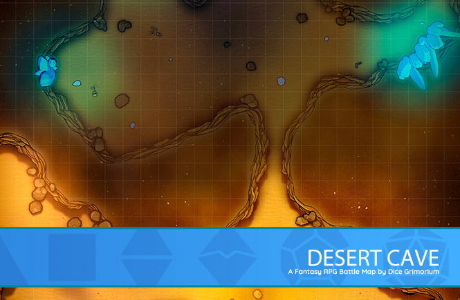 Desert Cave D&D Battle Map Banner