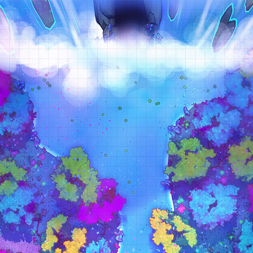 Fairy Forest Waterfall D&D Battle Map Thumb