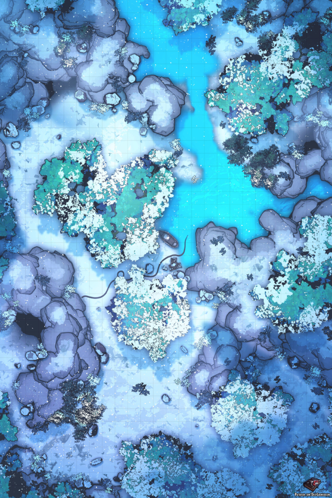 Snowy Forest Vol.7 D&D Battle Map