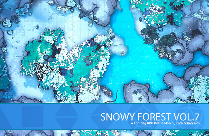 Snowy Forest Vol7 D&D Battle Map Banner