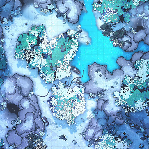 Snowy Forest D&D Battle Map Thumb