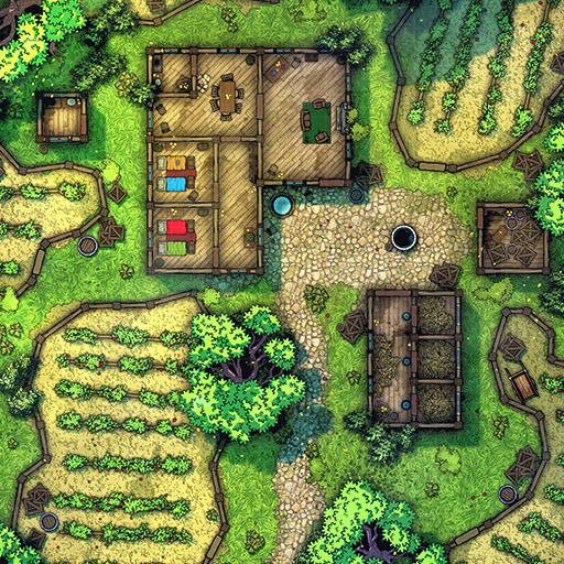 Tranquil Farm D&D Battle Map Thumb