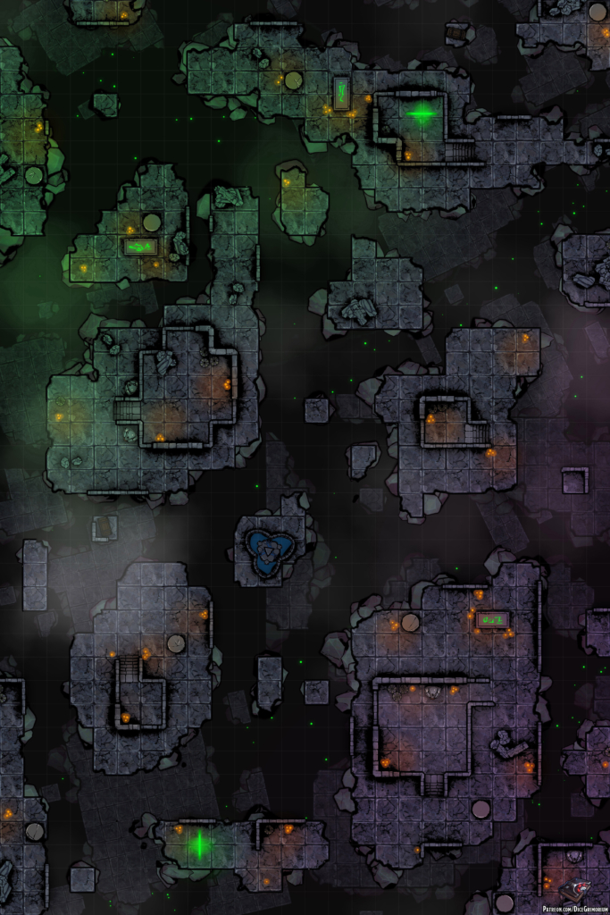 Cosmic Ruins D&D Battle Map