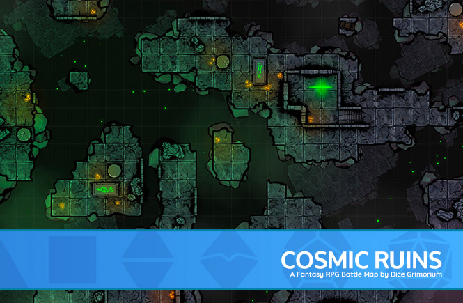 Cosmic Ruins D&D Battle Map Banner