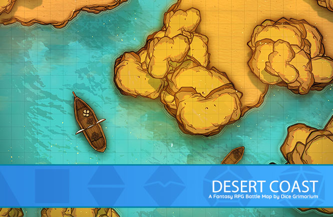 Desert Coast D&D Battle Map Banner