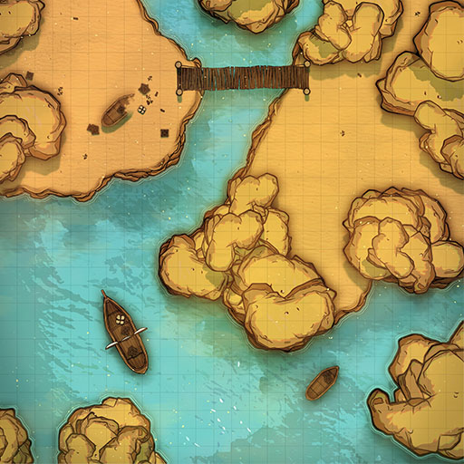 Desert Coast D&D Battle Map Thumb