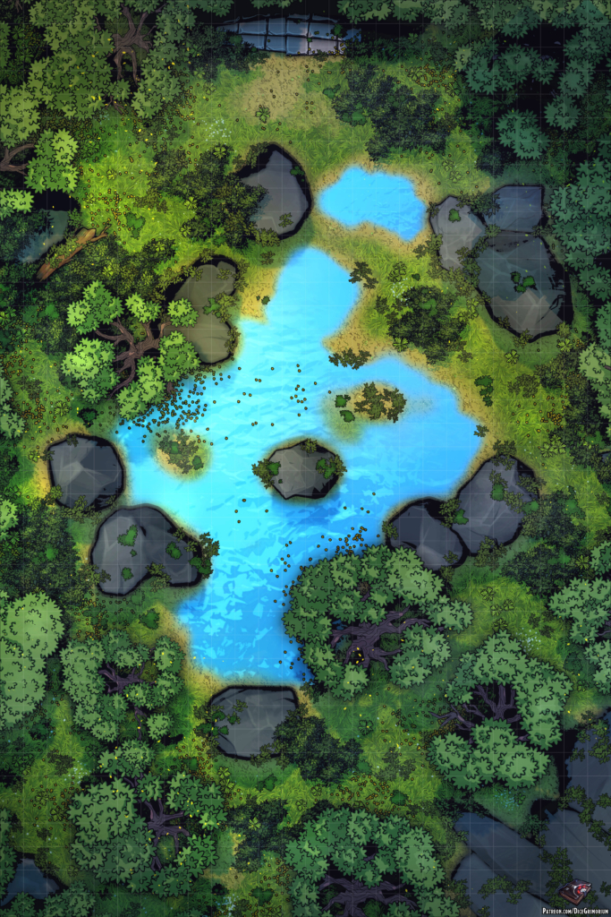 Forest Pond Vol.3 D&D Battle Map
