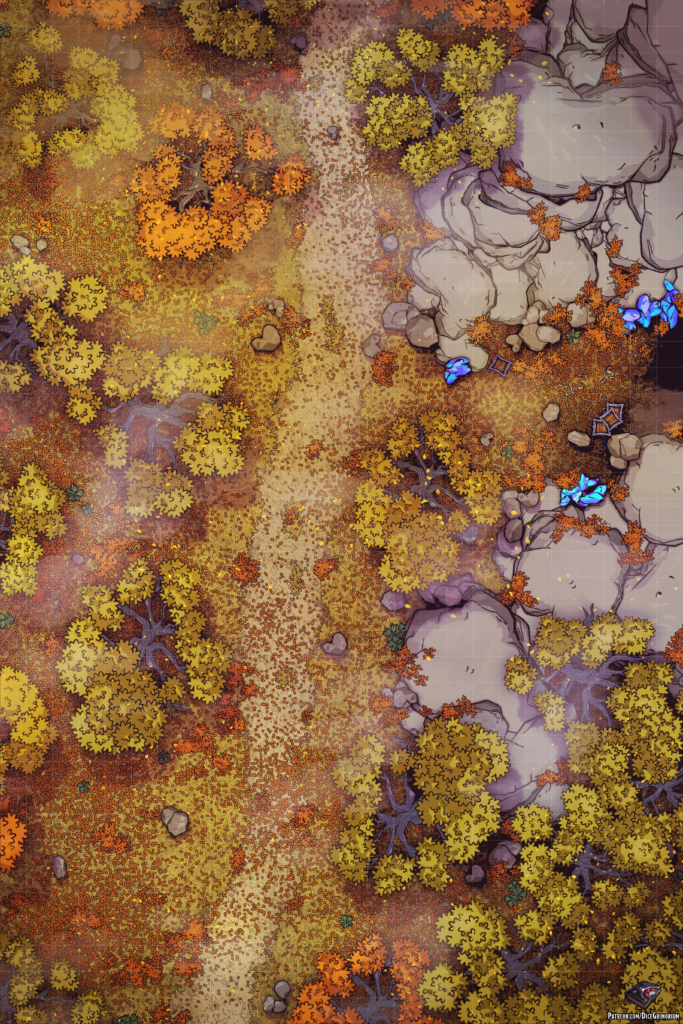 Autumn Fores Path Vol.2 D&D Battle Map
