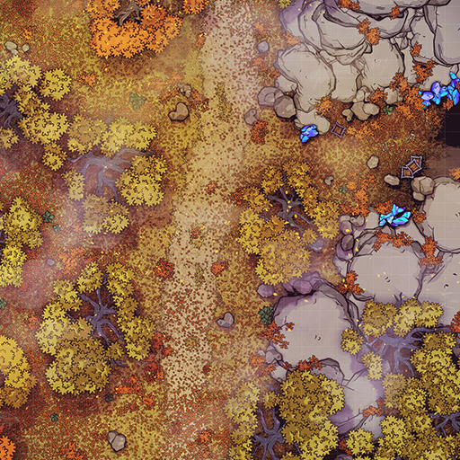 Autumn Forest Path D&D Battle Map Thumb