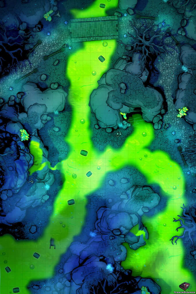 Ghost Passage D&D Battle Map