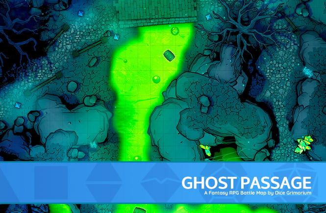Ghost Passage D&D Battle Map Banner